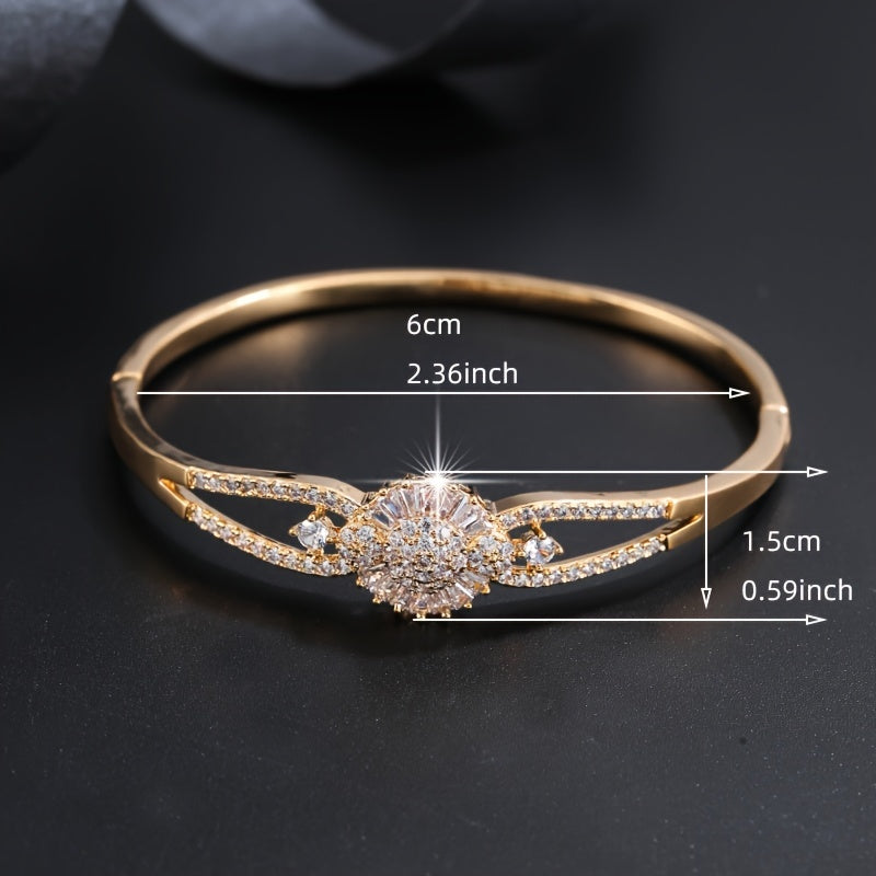 Gold Plated Zirconia Bracelet - Minimalist Luxury