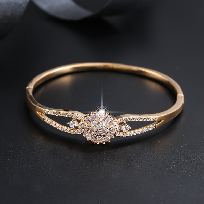 Gold Plated Zirconia Bracelet - Minimalist Luxury